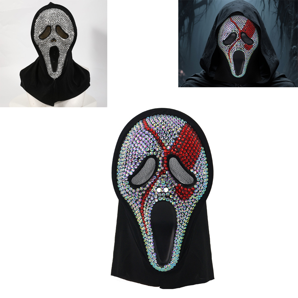 Led Purge Mask Halloween - Cosplay Benzersiz Kanlı Elmas İşlemeli Hayalet