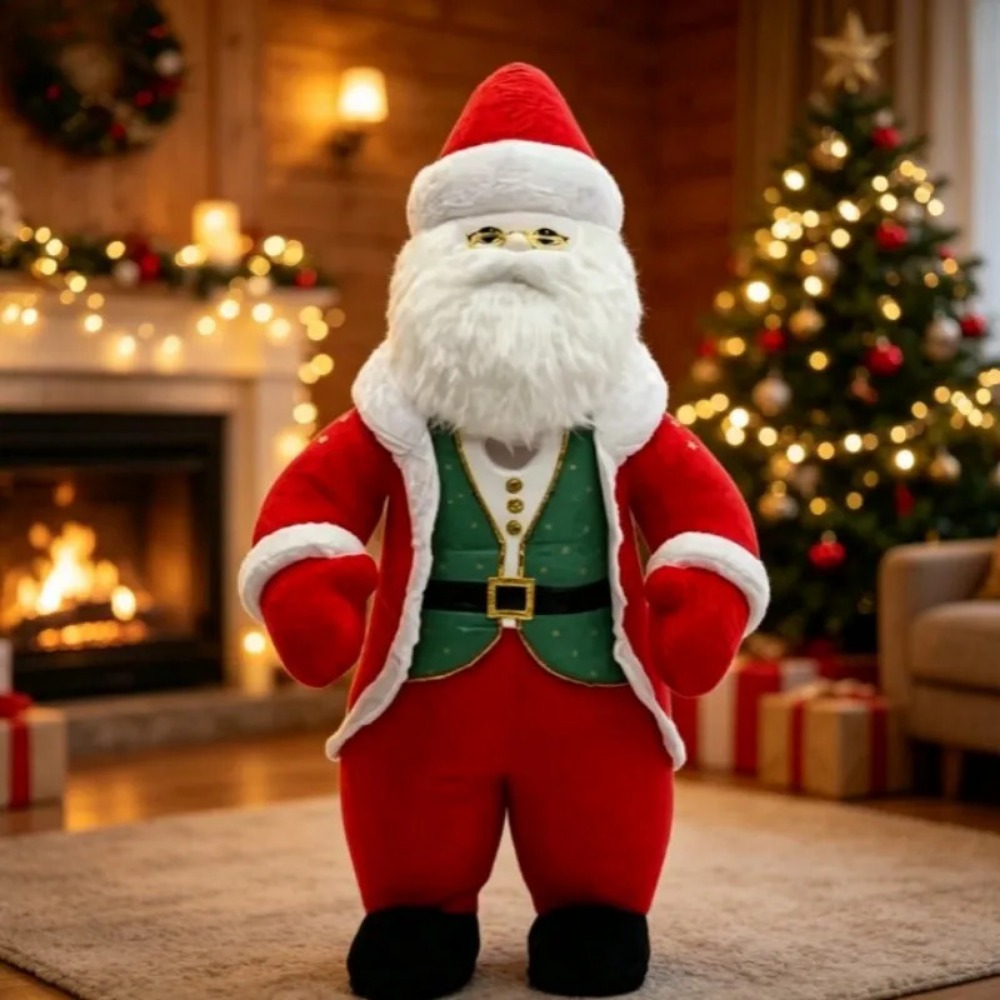 Costumes - Şişirilebilir Noel Baba Kostümü, Yetişkin Boyu,