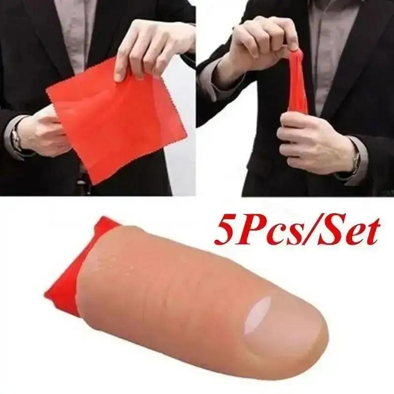 5 adet/takım Sıcak Sahte Yumuş - Thumb Tip Magic Trick Set incelemesi ve fiyatı