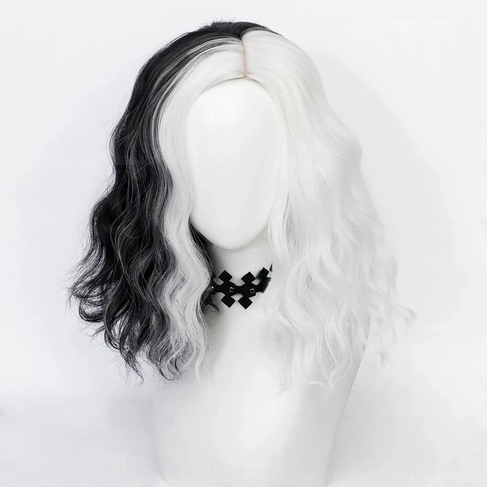 Anime Cruella de Vil Cosplay p - Anime Cosplay Wig Heat Resistant incelemesi ve fiyatı