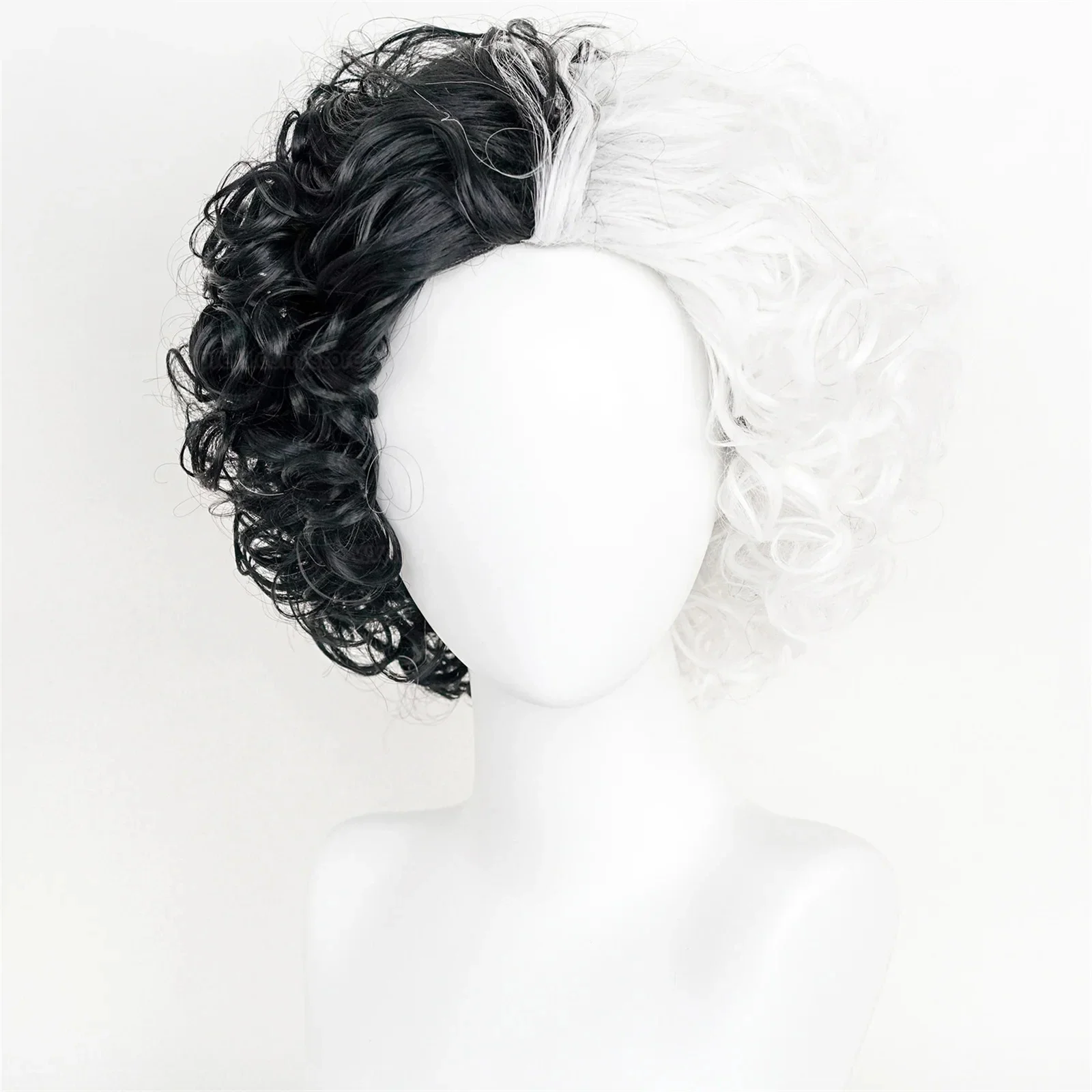Anime Cruella de Vil Cosplay p - Anime Cosplay Wig Heat Resistant incelemesi ve fiyatı