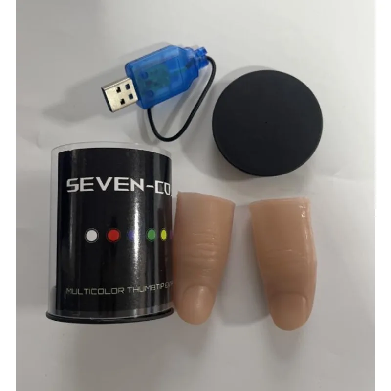 Süper Hafif Yedi Renk LED Işık - Thumb Tip Magic Trick Set incelemesi ve fiyatı