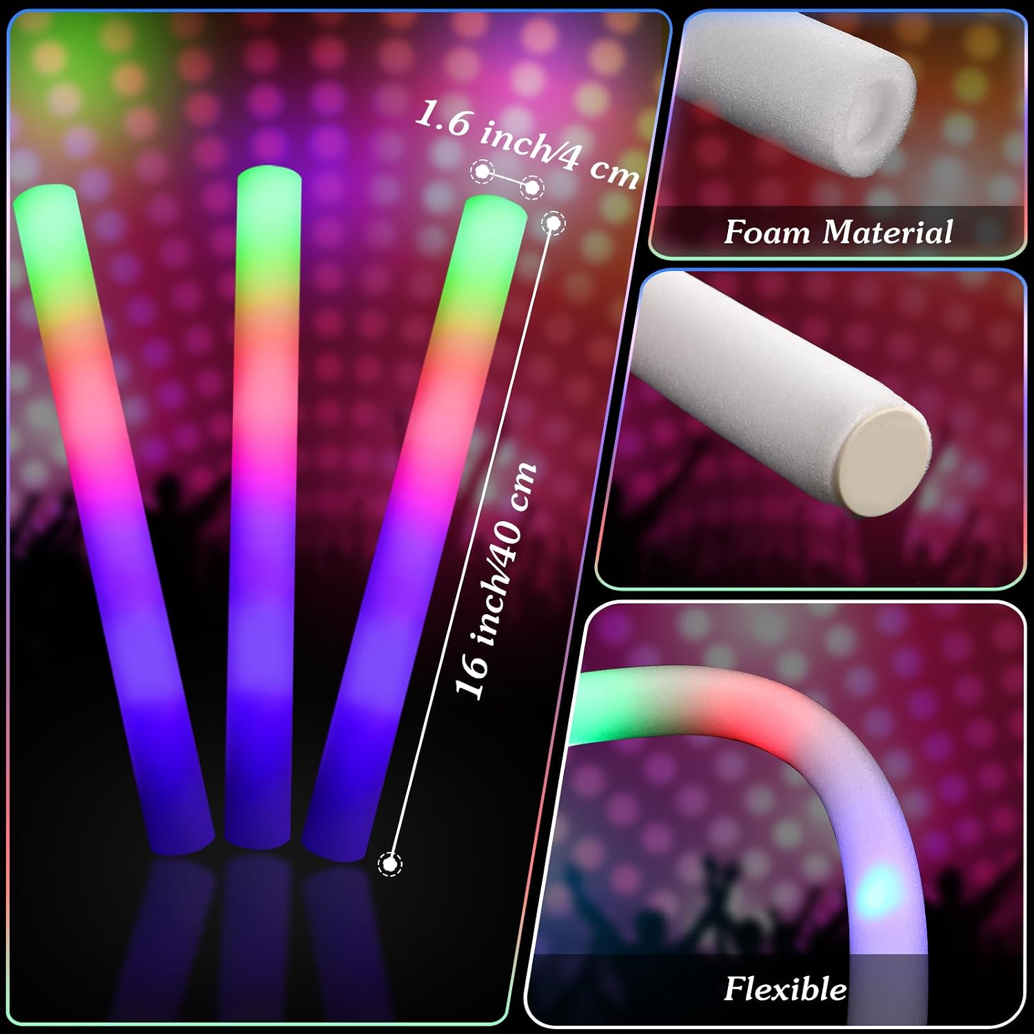 Karanlıkta Parlayan Köpük Işık - Glow In The Dark Party Glasses incelemesi ve fiyatı