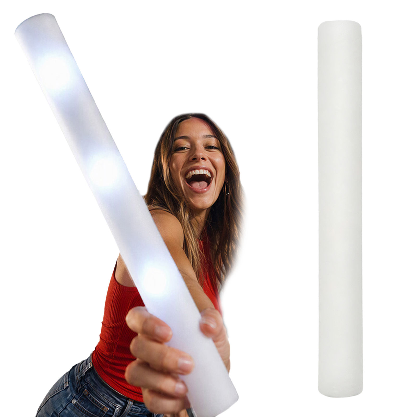 Yeniden Kullanılabilir Beyaz K - Flashing Led Foam Sticks Party incelemesi ve fiyatı